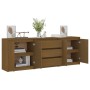 Honey brown auxiliary cabinet solid pine wood 180x36x65 cm by vidaXL, Lockers and storage cabinets - Ref: Foro24-3094296, Pri...