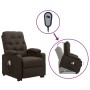 Dark Brown Fabric Liftable Massage Chair by vidaXL, Electric massage chairs - Ref: Foro24-3093492, Price: 280,62 €, Discount: %