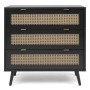 Finori Vienna Chest of Drawers 03A black and rattan effect by Finori, Drawers - Ref: Foro24-441194, Price: 202,14 €, Discount: %