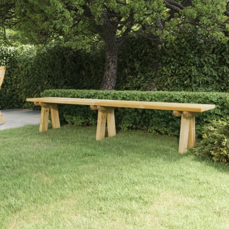 Banco de jardín madera maciza de pino impregnada 220 cm de vidaXL, Bancos de jardín - Ref: Foro24-318175, Precio: 105,99 €, D...