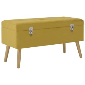 Bench with mustard yellow velvet compartment 80 cm by vidaXL, Benches for halls and storage - Ref: Foro24-329930, Price: 90,8...