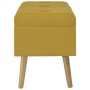 Bench with mustard yellow velvet compartment 80 cm by vidaXL, Benches for halls and storage - Ref: Foro24-329930, Price: 94,8...