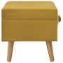 Mustard yellow velvet storage stool 40 cm by vidaXL, Benches for halls and storage - Ref: Foro24-329252, Price: 56,43 €, Disc...