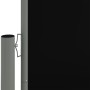 Toldo lateral retráctil negro 117x600 cm de vidaXL, Sombrillas - Ref: Foro24-317982, Precio: 87,95 €, Descuento: %