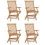 Folding garden dining set 5 pieces solid teak wood by vidaXL, Garden sets - Ref: Foro24-3096576, Price: 598,38 €, Discount: %