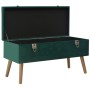 Bench with green velvet compartment 80 cm by vidaXL, Benches for halls and storage - Ref: Foro24-329929, Price: 90,99 €, Disc...