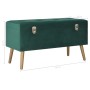 Bench with green velvet compartment 80 cm by vidaXL, Benches for halls and storage - Ref: Foro24-329929, Price: 90,99 €, Disc...