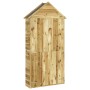 Cobertizo de herramientas madera pino impregnada 107x37x220 cm de vidaXL, Cobertizos - Ref: Foro24-318192, Precio: 306,92 €, ...