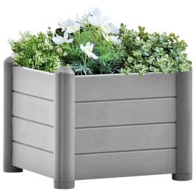 Garden flowerbed PP gray stone 43x43x35 cm by vidaXL, Pots and planters - Ref: Foro24-317579, Price: 66,83 €, Discount: %