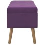 Banco con compartimento de terciopelo morado 80 cm de vidaXL, Bancos para recibidores y almacenamiento - Ref: Foro24-329931, ...