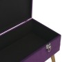 Banco con compartimento de terciopelo morado 80 cm de vidaXL, Bancos para recibidores y almacenamiento - Ref: Foro24-329931, ...