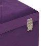 Banco con compartimento de terciopelo morado 80 cm de vidaXL, Bancos para recibidores y almacenamiento - Ref: Foro24-329931, ...