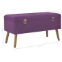 Banco con compartimento de terciopelo morado 80 cm de vidaXL, Bancos para recibidores y almacenamiento - Ref: Foro24-329931, ...