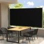 Black retractable garden side awning160x300 cm by vidaXL, Umbrellas - Ref: Foro24-317838, Price: 56,97 €, Discount: %