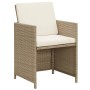 Set de comedor de jardín 3 piezas con cojines beige de vidaXL, Conjuntos de jardín - Ref: Foro24-3094300, Precio: 230,99 €, D...