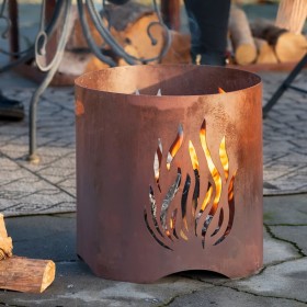 RedFire Handmade Kiruna Garden Fireplace Steel Rust Color by RedFire, Chimneys - Ref: Foro24-441219, Price: 107,99 €, Discoun...