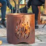 RedFire Handmade Kiruna Garden Fireplace Steel Rust Color by RedFire, Chimneys - Ref: Foro24-441219, Price: 107,47 €, Discoun...