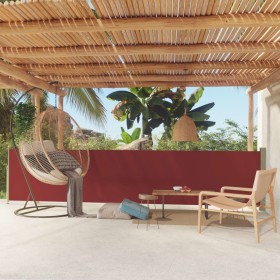 Toldo lateral retráctil para patio rojo 117x500 cm de vidaXL, Sombrillas - Ref: Foro24-317913, Precio: 82,95 €, Descuento: %