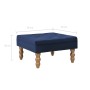 Samt Hocker navy blau 60x60x36 cm von vidaXL, Küchenhocker - Ref: Foro24-329928, Preis: 58,99 €, Rabatt: %