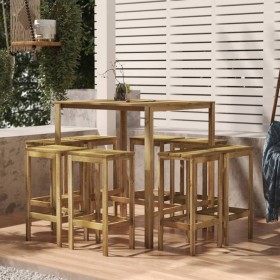 Impregnated pine wood bar table 110x100x110 cm by vidaXL, Garden tables - Ref: Foro24-318220, Price: 68,99 €, Discount: %