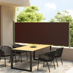 Retractable garden side awning, brown, 140x300 cm. by vidaXL, Umbrellas - Ref: Foro24-317835, Price: 54,99 €, Discount: %