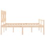 Bed for seniors with solid wood headboard 160x200cm by vidaXL, Beds and slatted bases - Ref: Foro24-3195426, Price: 172,26 €,...