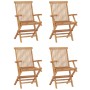 Folding 5-piece solid teak wood garden dining set by vidaXL, Garden sets - Ref: Foro24-3096572, Price: 588,60 €, Discount: %