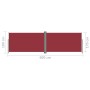 Toldo lateral retráctil rojo 180x600 cm de vidaXL, Sombrillas - Ref: Foro24-318005, Precio: 97,25 €, Descuento: %