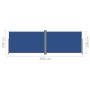 Toldo lateral retráctil azul 200x600 cm de vidaXL, Sombrillas - Ref: Foro24-318010, Precio: 113,68 €, Descuento: %