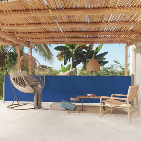 Toldo lateral retráctil para patio azul 117x500 cm de vidaXL, Sombrillas - Ref: Foro24-317912, Precio: 79,51 €, Descuento: %