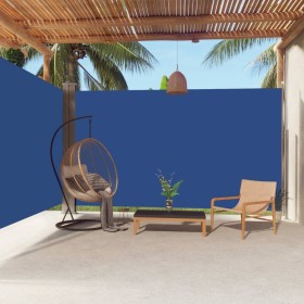 Toldo lateral retráctil azul 220x600 cm de vidaXL, Sombrillas - Ref: Foro24-318016, Precio: 112,99 €, Descuento: %