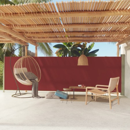 Toldo lateral retráctil de jardín rojo 160x600 cm de vidaXL, Sombrillas - Ref: Foro24-317961, Precio: 100,53 €, Descuento: %