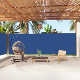 Blaue einziehbare Seitenmarkise 200x1000 cm von vidaXL, Sonnenschirme - Ref: Foro24-318046, Preis: 153,99 €, Rabatt: %