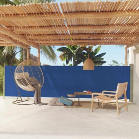 Ausziehbare Seitenmarkise für Terrasse blau 140x600 cm von vidaXL, Sonnenschirme - Ref: Foro24-317954, Preis: 75,87 €, Rabatt: %