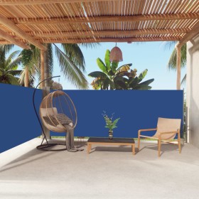 Toldo lateral retráctil azul 140x600 cm de vidaXL, Sombrillas - Ref: Foro24-317992, Precio: 85,69 €, Descuento: %