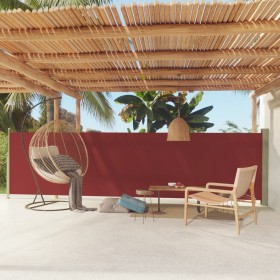 Ausziehbare Seitenmarkise für Terrasse, rot, 140 x 600 cm von vidaXL, Sonnenschirme - Ref: Foro24-317955, Preis: 78,24 €, Rab...