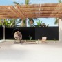 Black retractable side awning 200x1200 cm by vidaXL, Umbrellas - Ref: Foro24-318078, Price: 129,97 €, Discount: %