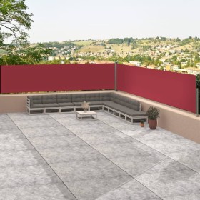 Toldo lateral retráctil rojo 117x1200 cm de vidaXL, Sombrillas - Ref: Foro24-318059, Precio: 76,99 €, Descuento: %