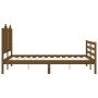 Honey brown solid wood bed frame and headboard 120x200 cm by vidaXL, Beds and slatted bases - Ref: Foro24-3194179, Price: 142...