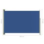 Toldo lateral retráctil para patio azul 200x300 cm de vidaXL, Sombrillas - Ref: Foro24-317902, Precio: 102,54 €, Descuento: %