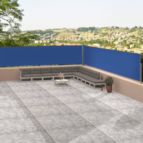 Toldo lateral retráctil azul 117x1200 cm de vidaXL, Sombrillas - Ref: Foro24-318058, Precio: 76,99 €, Descuento: %