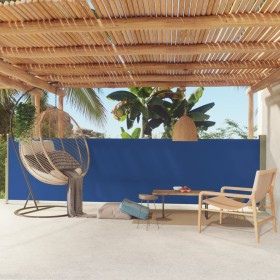 Einziehbare seitliche Terrassenmarkise, blau 140x500 cm von vidaXL, Sonnenschirme - Ref: Foro24-317918, Preis: 75,99 €, Rabat...