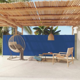 Retractable side garden awning blue 160x600 cm by vidaXL, Umbrellas - Ref: Foro24-317960, Price: 85,99 €, Discount: %