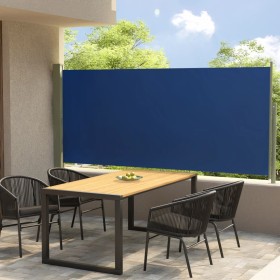 Retractable side garden awning blue 140x300 cm by vidaXL, Umbrellas - Ref: Foro24-317836, Price: 58,03 €, Discount: %