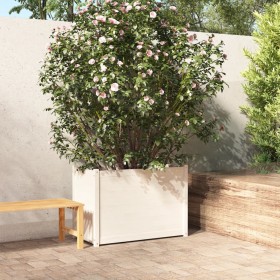 Solid white pine wood planter 100x50x70 cm by vidaXL, Pots and planters - Ref: Foro24-810735, Price: 116,99 €, Discount: %