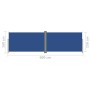 Toldo lateral retráctil azul 160x600 cm de vidaXL, Sombrillas - Ref: Foro24-317998, Precio: 92,67 €, Descuento: %