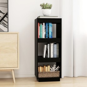 Schwarzes Kiefernholzregal/Raumteiler 40x35x103 cm von vidaXL, Bücherregale und Regale - Ref: Foro24-810848, Preis: 49,99 €, ...