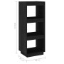 Shelf / space divider black pine wood 40x35x103 cm by vidaXL, Bookcases and shelves - Ref: Foro24-810848, Price: 49,32 €, Dis...