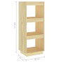 Estantería/divisor de espacios madera maciza pino 40x35x103 cm de vidaXL, Librerías y estanterías - Ref: Foro24-810844, Preci...