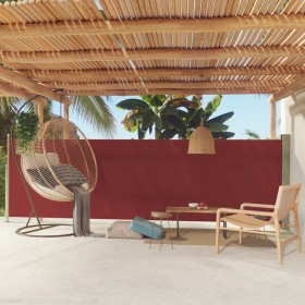 Toldo lateral retráctil para patio rojo 160x500 cm de vidaXL, Sombrillas - Ref: Foro24-317925, Precio: 79,93 €, Descuento: %